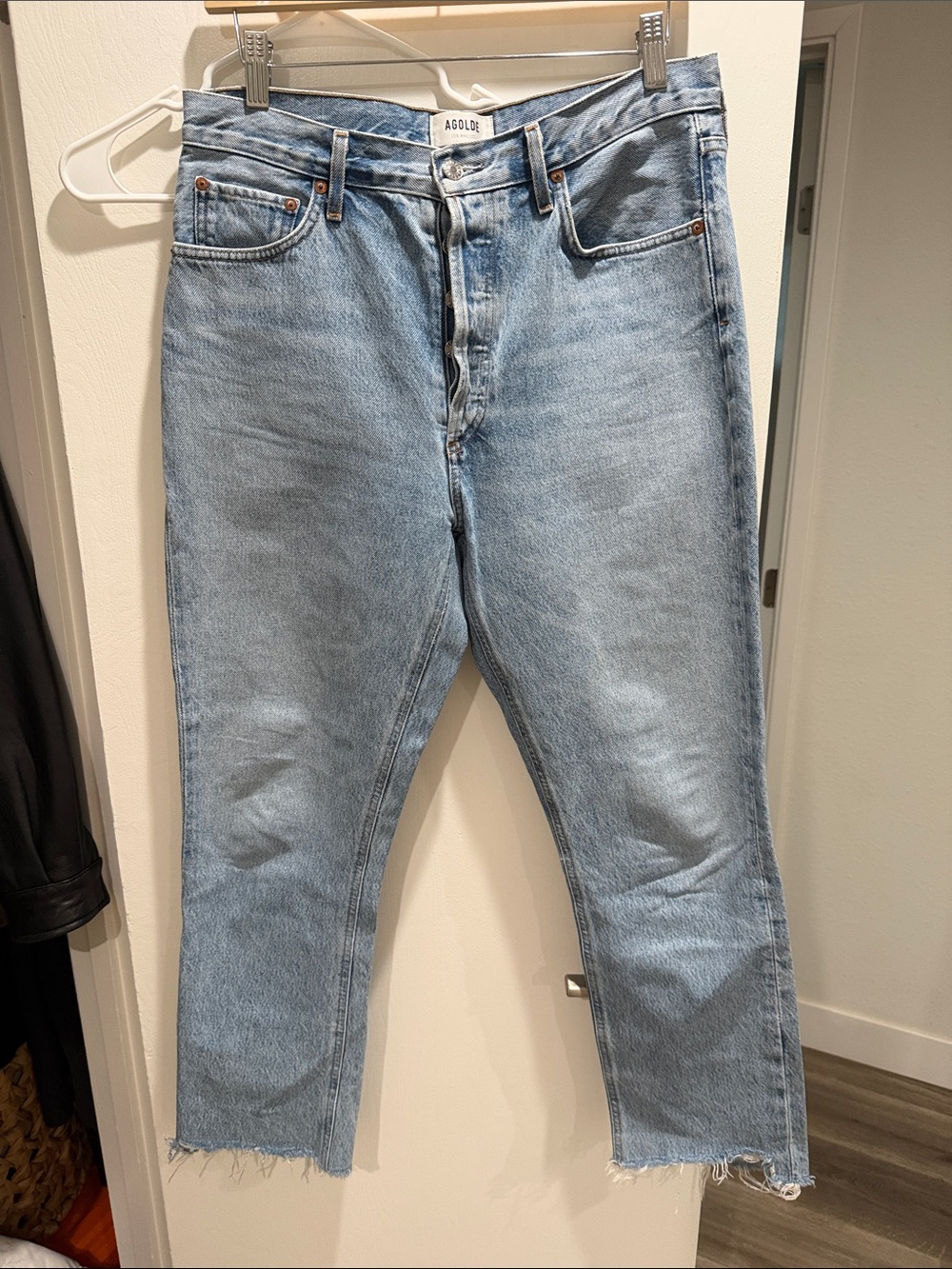Agolde Riley Light Blue Straight Jeans